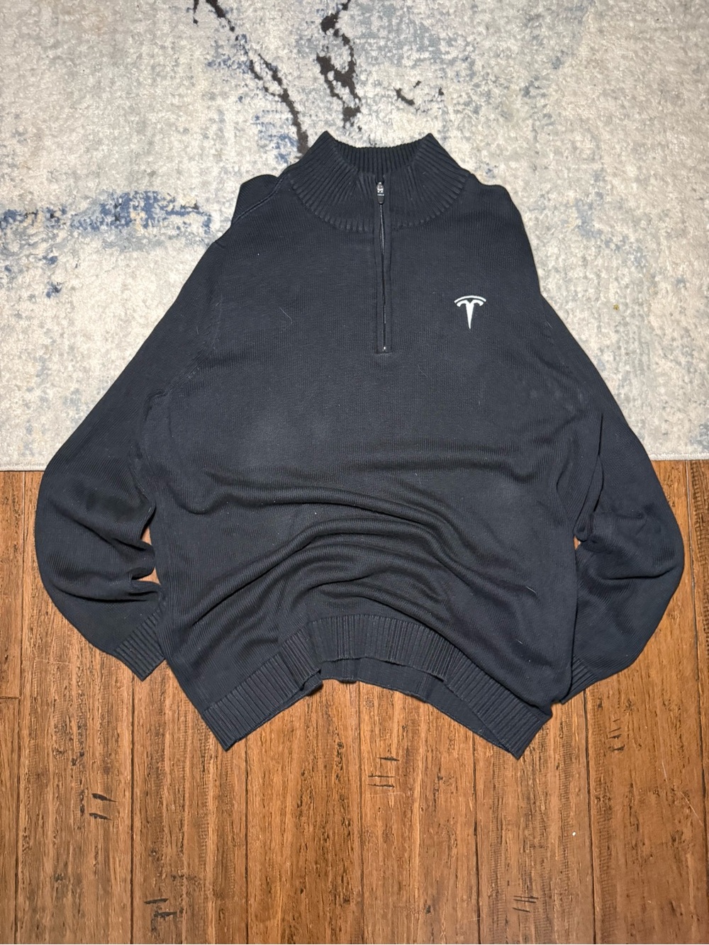 Tesla Quarter-Zip Knit Sweater Men’s Large Black
